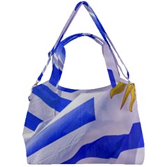 Uruguay Flags Waving Double Compartment Shoulder Bag