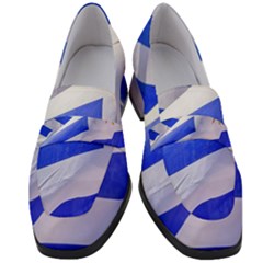 Uruguay Flags Waving Women s Chunky Heel Loafers by dflcprintsclothing