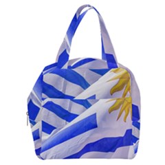 Uruguay Flags Waving Boxy Hand Bag by dflcprintsclothing