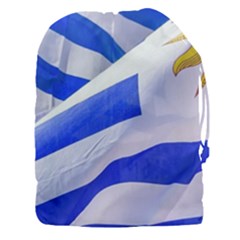 Uruguay Flags Waving Drawstring Pouch (3xl) by dflcprintsclothing