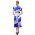 Uruguay Flags Waving Keyhole Neckline Chiffon Dress View2