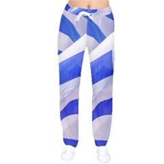 Uruguay Flags Waving Women Velvet Drawstring Pants