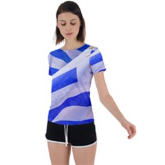 Uruguay Flags Waving Back Circle Cutout Sports Tee by dflcprintsclothing