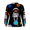 Boy Spaceman Space Rocket Ufo Planets Stars Women s Sweatshirt View2