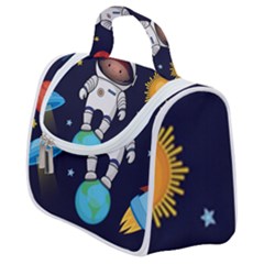 Boy Spaceman Space Rocket Ufo Planets Stars Satchel Handbag by Vaneshart