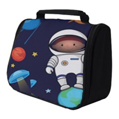 Boy Spaceman Space Rocket Ufo Planets Stars Full Print Travel Pouch (small) by Vaneshart