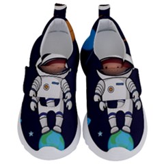 Boy Spaceman Space Rocket Ufo Planets Stars Kids  Velcro No Lace Shoes by Vaneshart