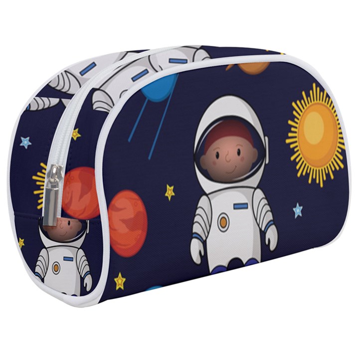 Boy Spaceman Space Rocket Ufo Planets Stars Makeup Case (Medium)