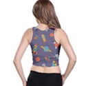 Space Seamless Pattern Racer Back Crop Top View2