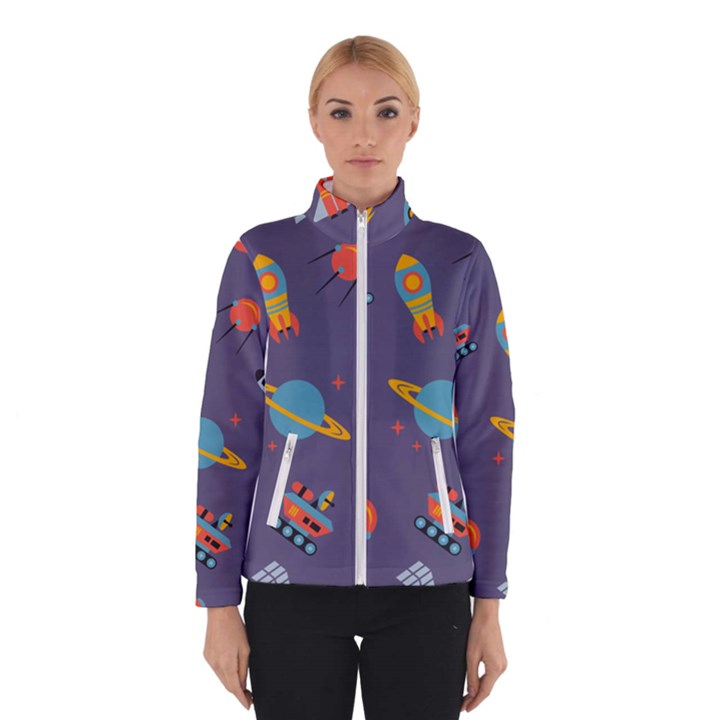 Space Seamless Pattern Winter Jacket