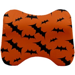 Halloween Card With Bats Flying Pattern Head Support Cushion by Vaneshart