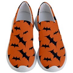 Halloween Card With Bats Flying Pattern Women s Lightweight Slip Ons by Vaneshart