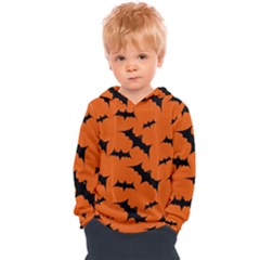 Halloween Card With Bats Flying Pattern Kids  Overhead Hoodie by Vaneshart