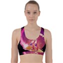 Astronaut Spacesuit Standing Surfboard Surfing Milky Way Stars Back Weave Sports Bra View1