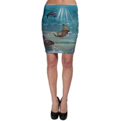 Awesome Steampunk Manta Rays Bodycon Skirt by FantasyWorld7