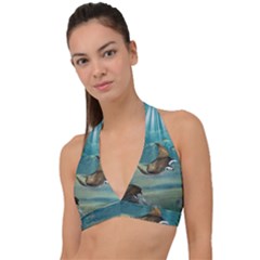 Awesome Steampunk Manta Rays Halter Plunge Bikini Top by FantasyWorld7