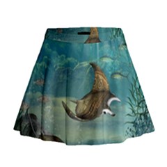 Awesome Steampunk Manta Rays Mini Flare Skirt by FantasyWorld7