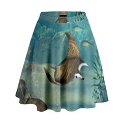 Awesome Steampunk Manta Rays High Waist Skirt by FantasyWorld7