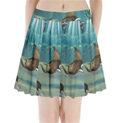 Awesome Steampunk Manta Rays Pleated Mini Skirt by FantasyWorld7