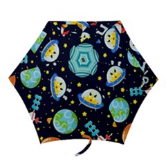 Space Seamless Pattern Mini Folding Umbrellas by Vaneshart