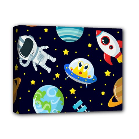 Space Seamless Pattern Deluxe Canvas 14  X 11  (stretched) by Vaneshart