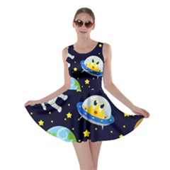 Space Seamless Pattern Skater Dress by Vaneshart