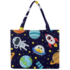 Space Seamless Pattern Mini Tote Bag by Vaneshart