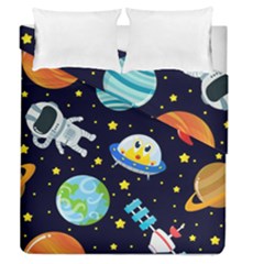 Space Seamless Pattern Duvet Cover Double Side (queen Size) by Vaneshart