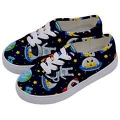 Space Seamless Pattern Kids  Classic Low Top Sneakers by Vaneshart