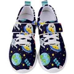 Space Seamless Pattern Women s Velcro Strap Shoes by Vaneshart