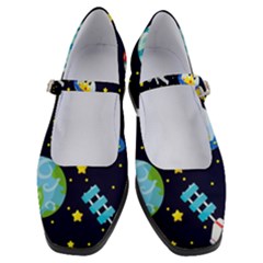 Space Seamless Pattern Women s Mary Jane Shoes