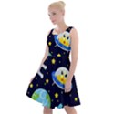 Space Seamless Pattern Knee Length Skater Dress View1