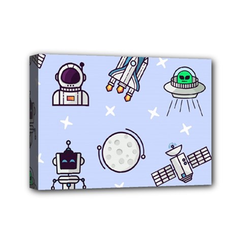 Seamless Pattern With Space Theme Mini Canvas 7  X 5  (stretched) by Vaneshart