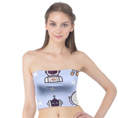 Seamless Pattern With Space Theme Tube Top by Vaneshart