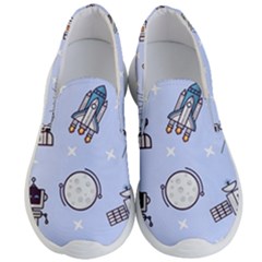 Seamless Pattern With Space Theme Men s Lightweight Slip Ons by Vaneshart