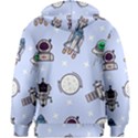 Seamless Pattern With Space Theme Kids  Zipper Hoodie Without Drawstring View2