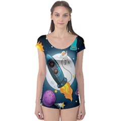 Spaceship Astronaut Space Boyleg Leotard  by Vaneshart