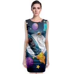 Spaceship Astronaut Space Classic Sleeveless Midi Dress