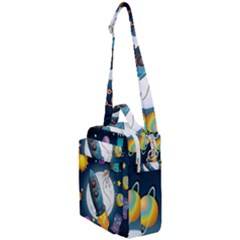 Spaceship Astronaut Space Crossbody Day Bag by Vaneshart