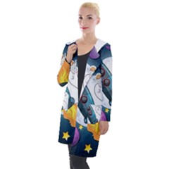 Spaceship Astronaut Space Hooded Pocket Cardigan by Vaneshart