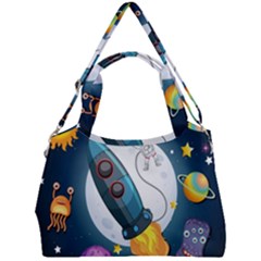 Spaceship Astronaut Space Double Compartment Shoulder Bag by Vaneshart