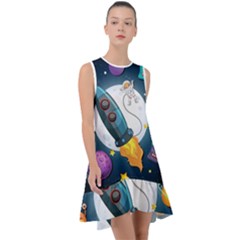 Spaceship Astronaut Space Frill Swing Dress by Vaneshart