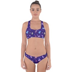 Space Seamless Pattern Cross Back Hipster Bikini Set by Vaneshart