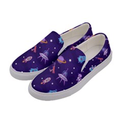 Space Seamless Pattern Women s Canvas Slip Ons by Vaneshart