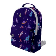 Space Seamless Pattern Flap Pocket Backpack (large) by Vaneshart