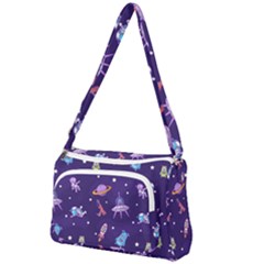 Space Seamless Pattern Front Pocket Crossbody Bag by Vaneshart