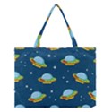 Seamless Pattern Ufo With Star Space Galaxy Background Medium Tote Bag View1