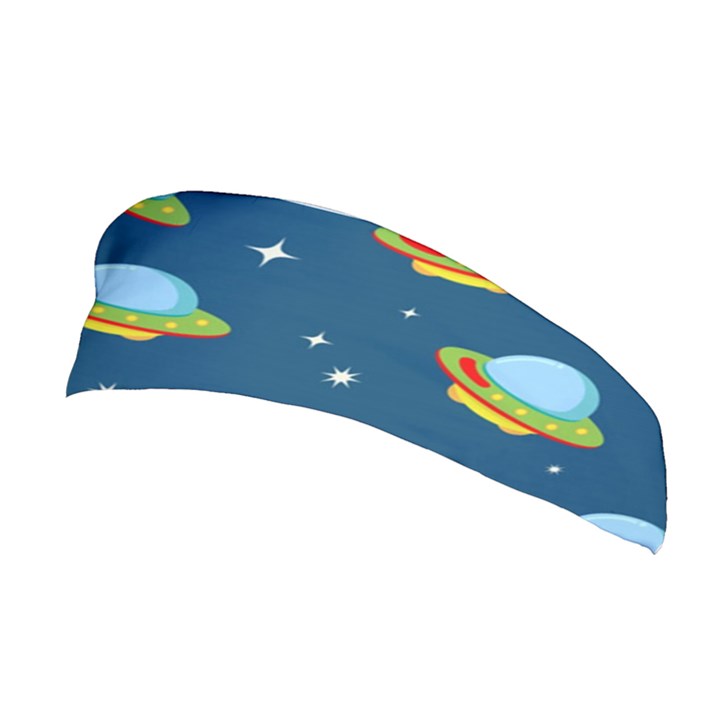 Seamless Pattern Ufo With Star Space Galaxy Background Stretchable Headband