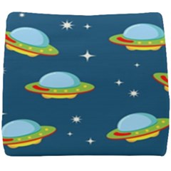 Seamless Pattern Ufo With Star Space Galaxy Background Seat Cushion by Vaneshart