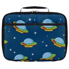 Seamless Pattern Ufo With Star Space Galaxy Background Full Print Lunch Bag by Vaneshart